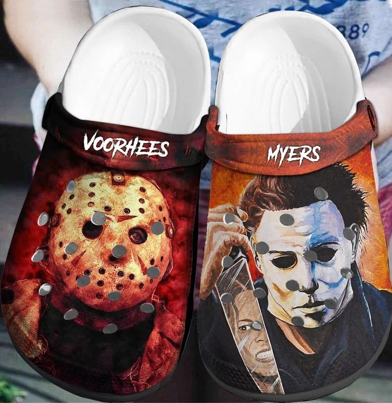 Jason Voorhees Michael Myers Crocs Crocband Clog Comfortable For Mens Womens Classic Clog Water Shoes Clog Jason Voorhees Michael Myers Crocs Crocband Clog Comfortable For Mens Womens Classic Clog Water Shoes Clog