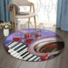 Jazz Round Carpet Floor Rug Living Room Bedroom Decor Round Area Rug Carpet