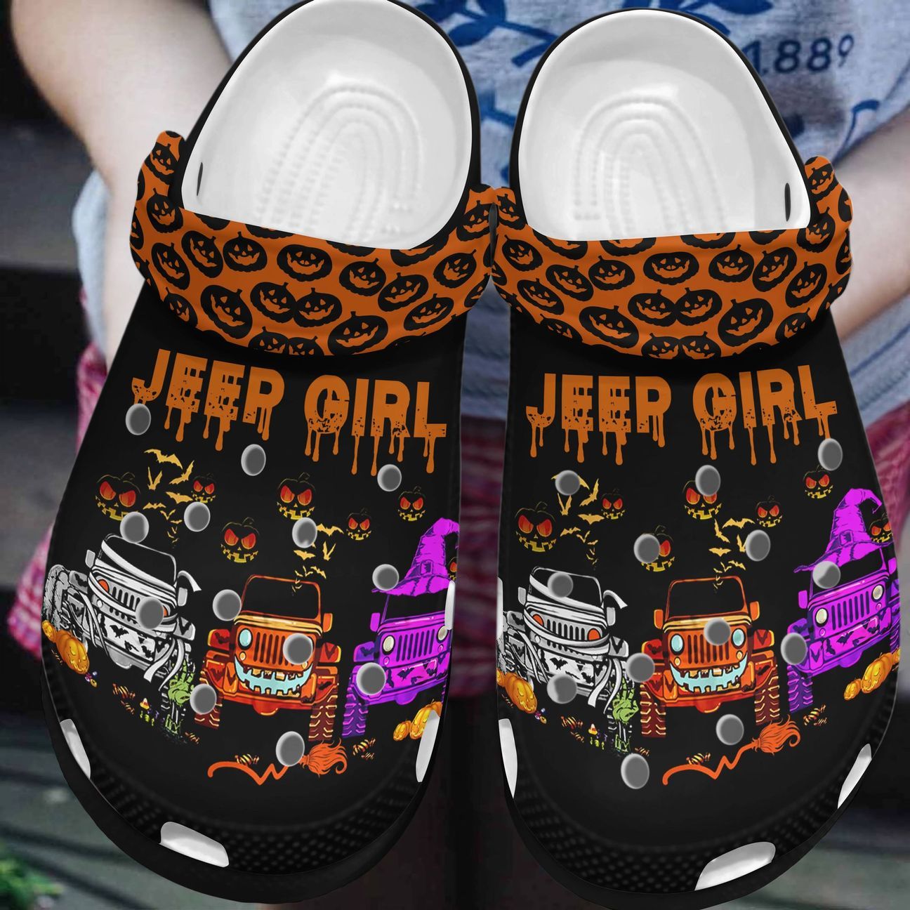 Jeep Personalized Clog Custom Crocs Comfortablefashion Style Comfortable For Women Men Kid Print 3D Jeep Girl Halloween Jeep Personalized Clog Custom Crocs Comfortablefashion Style Comfortable For Women Men Kid Print 3D Jeep Girl Halloween