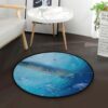 Jellyfish And Whale Round Carpet Floor Rug Living Room Bedroom Decor Round Area Rug Carpet