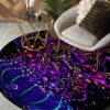 Jellyfish Painting Round Carpet Floor Rug Living Room Bedroom Decor Round Area Rug Carpet