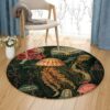 Jellyfishes Round Carpet Floor Rug Living Room Bedroom Decor Round Area Rug Carpet