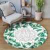 Jewish Home Blessing Serenity Round Carpet Floor Rug Living Room Bedroom Decor Round Area Rug Carpet