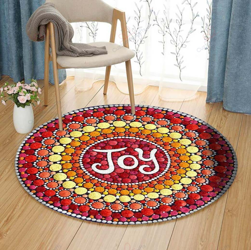Joy Round Carpet Floor Rug Living Room Bedroom Decor Round Area Rug Carpet Joy Round Carpet Floor Rug Living Room Bedroom Decor Round Area Rug Carpet