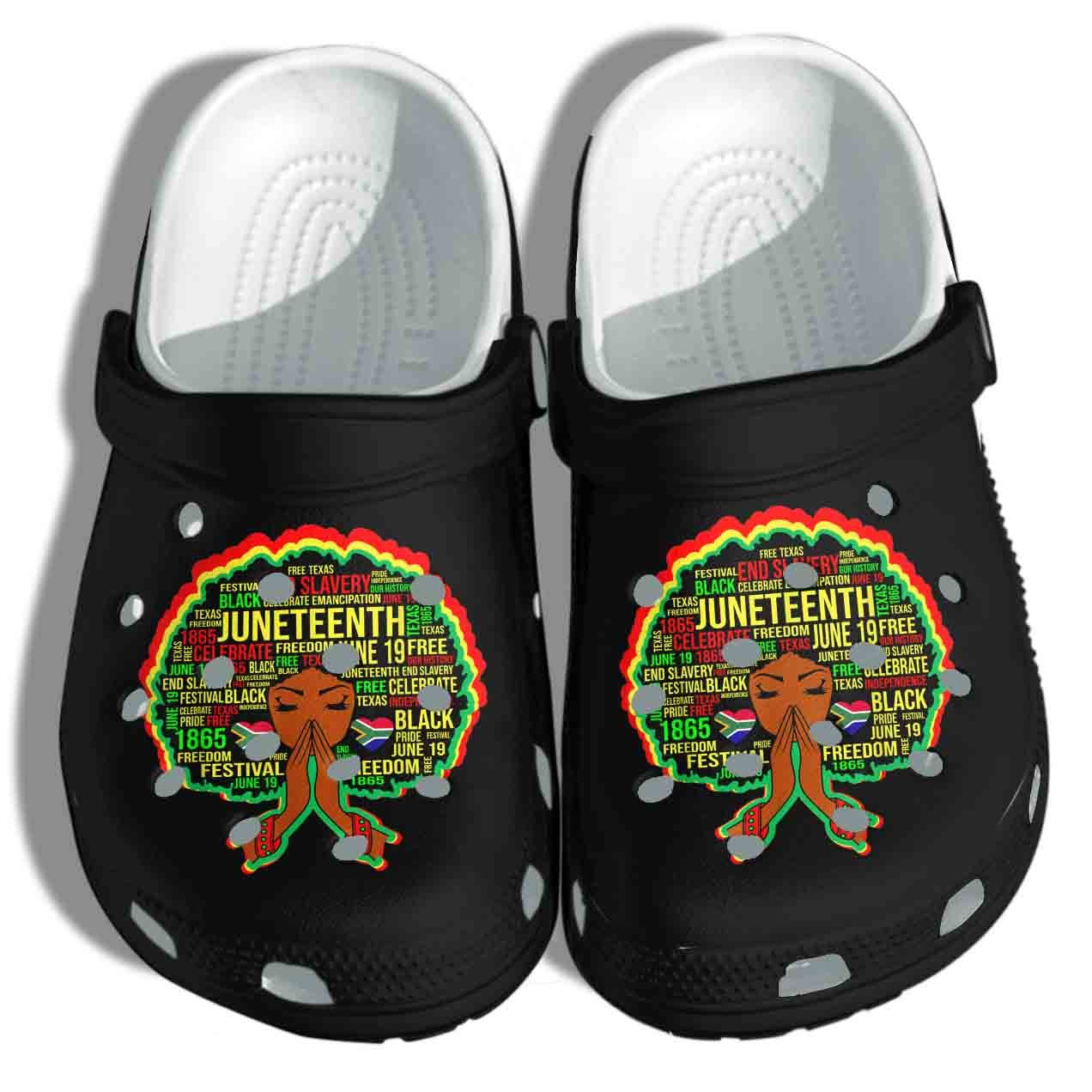Juneteenth Celebrate Shoes Crocs Clog For Black Girl – Freedom Black Girl Clog Birthday Gift For Woman Daughter Friend Juneteenth Celebrate Shoes Crocs Clog For Black Girl – Freedom Black Girl Clog Birthday Gift For Woman Daughter Friend