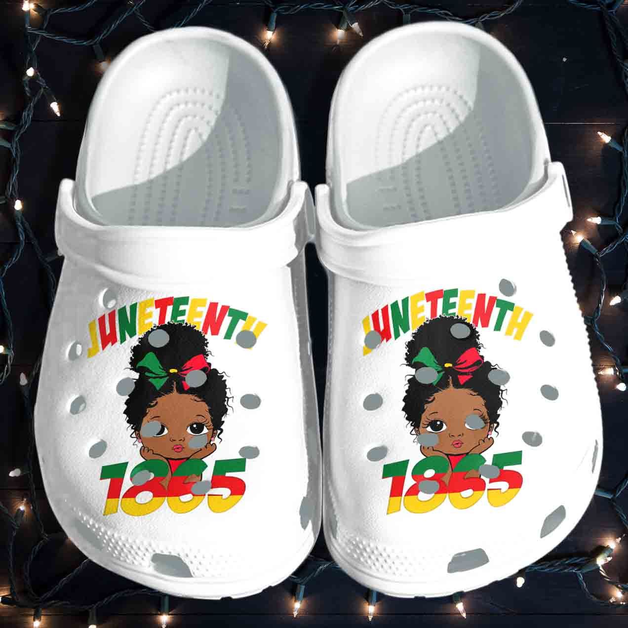 Juneteenth Celebrating 1865 Crocs Clog Shoes – Cute Black Girls Kids Clog Birthday Gift For Woman Girl Daughter Mother Friend Juneteenth Celebrating 1865 Crocs Clog Shoes – Cute Black Girls Kids Clog Birthday Gift For Woman Girl Daughter Mother Friend