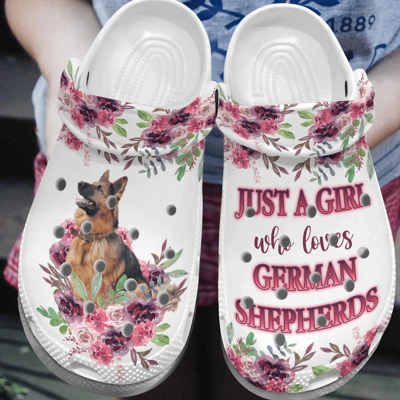 Just A Girl Who Loves German Shepherds Personalized Clog Custom Crocs Comfortablefashion Style Comfortable For Women Men Kid Print 3D Just A Girl Who Loves German Shepherds Personalized Clog Custom Crocs Comfortablefashion Style Comfortable For Women Men Kid Print 3D