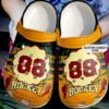 Just A Hockey Lover Orange Personalize Clog Custom Crocs Clog Number On Sandal Fashion Style Comfortable For Women Men Kid