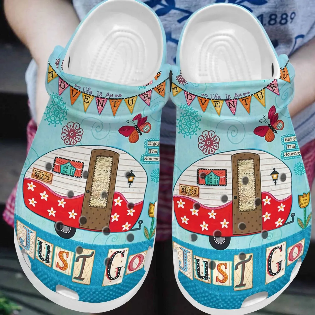Just Go Camping Personalized Clog Custom Crocs Comfortablefashion Style Comfortable For Women Men Kid Print 3D Just Go Camping Personalized Clog Custom Crocs Comfortablefashion Style Comfortable For Women Men Kid Print 3D