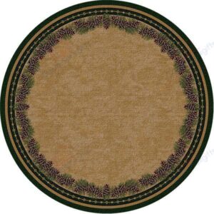 Just Pines Round Carpet Floor Rug Living Room Bedroom Decor Round Area Rug Carpet