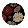 Kaleidoscope Black Round Carpet Floor Rug Living Room Bedroom Decor Round Area Rug Carpet