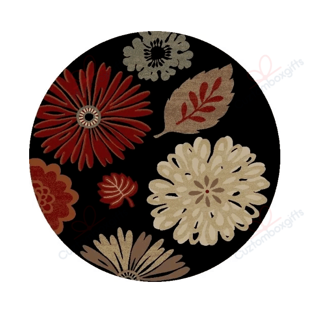 Kaleidoscope Black Round Carpet Floor Rug Living Room Bedroom Decor Round Area Rug Carpet Kaleidoscope Black Round Carpet Floor Rug Living Room Bedroom Decor Round Area Rug Carpet
