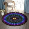 Kaleidoscope Round Carpet Floor Rug Living Room Bedroom Decor Round Area Rug Carpet