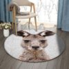Kangaroo Round Carpet Floor Rug Living Room Bedroom Decor Round Area Rug Carpet