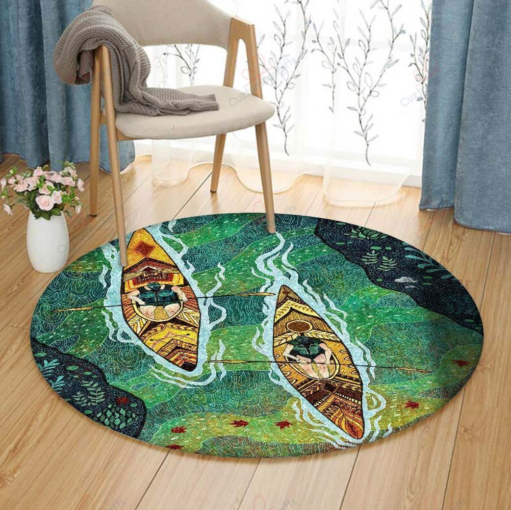 Kayaking Round Carpet Floor Rug Living Room Bedroom Decor Round Area Rug Carpet Kayaking Round Carpet Floor Rug Living Room Bedroom Decor Round Area Rug Carpet