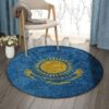 Kazakhstan Flag Round Carpet Floor Rug Living Room Bedroom Decor Round Area Rug Carpet