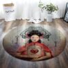 Key Girl Round Carpet Floor Rug Living Room Bedroom Decor Round Area Rug Carpet