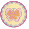 Kid Butterfly Round Carpet Floor Rug Living Room Bedroom Decor Round Area Rug Carpet