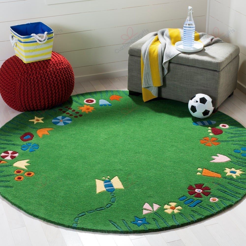 Kid Garden Round Carpet Floor Rug Living Room Bedroom Decor Round Area Rug Carpet Kid Garden Round Carpet Floor Rug Living Room Bedroom Decor Round Area Rug Carpet