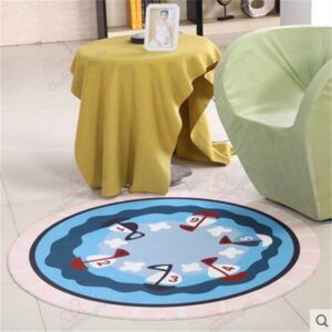 Kid Sailboat Round Carpet Floor Rug Living Room Bedroom Decor Round Area Rug Carpet