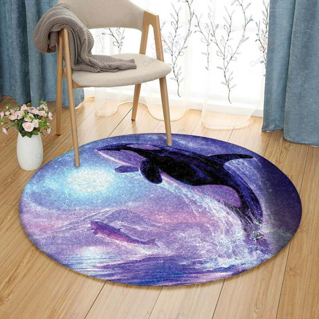 Killer Whale Round Carpet Floor Rug Living Room Bedroom Decor Round Area Rug Carpet Killer Whale Round Carpet Floor Rug Living Room Bedroom Decor Round Area Rug Carpet
