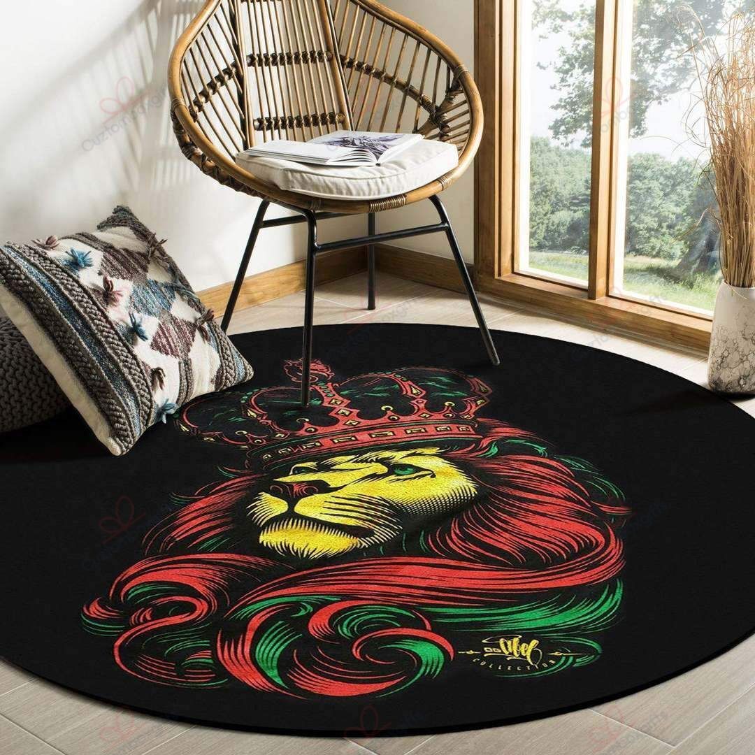 King Of Lion Round Carpet Floor Rug Living Room Bedroom Decor Round Area Rug Carpet King Of Lion Round Carpet Floor Rug Living Room Bedroom Decor Round Area Rug Carpet