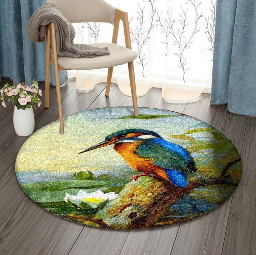 Kingfisher Round Carpet Floor Rug Living Room Bedroom Decor Round Area Rug Carpet Kingfisher Round Carpet Floor Rug Living Room Bedroom Decor Round Area Rug Carpet