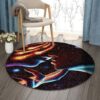 Kiss Universe Round Carpet Floor Rug Living Room Bedroom Decor Round Area Rug Carpet