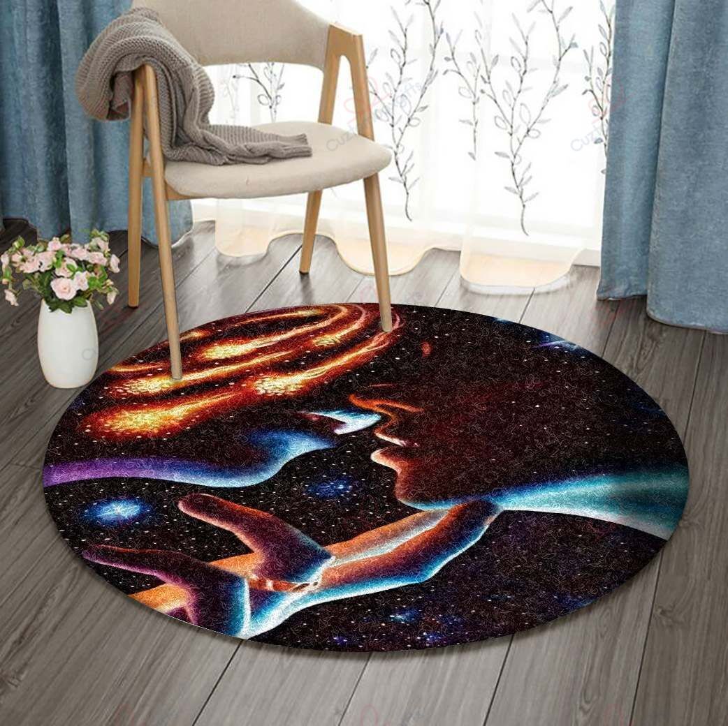 Kiss Universe Round Carpet Floor Rug Living Room Bedroom Decor Round Area Rug Carpet Kiss Universe Round Carpet Floor Rug Living Room Bedroom Decor Round Area Rug Carpet