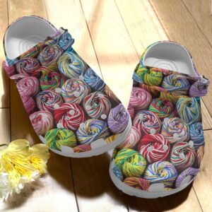 Knit Crocs Clog Classic Clog Whitesole Yarn Shoes