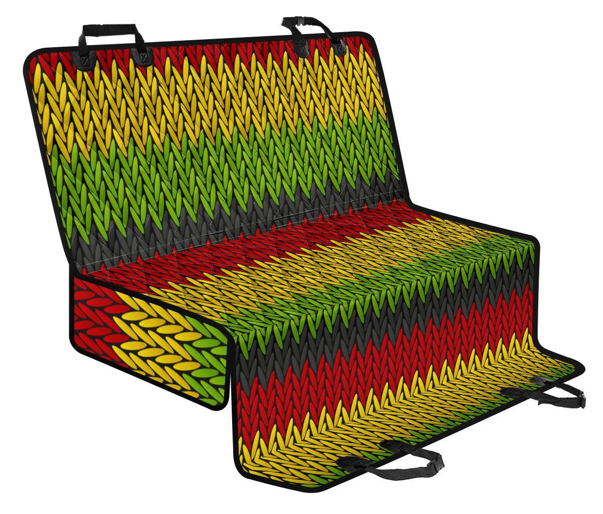 Knitted Style Reggae Pattern Print Pet Car Back Seat Cover - 36056812d574 Knitted Style Reggae Pattern Print Pet Car Back Seat Cover - 36056812d574