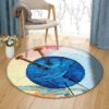 Knitting Round Carpet Floor Rug Living Room Bedroom Decor Round Area Rug Carpet