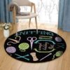 Knitting Round Carpet Floor Rug Living Room Bedroom Decor Round Area Rug Carpet
