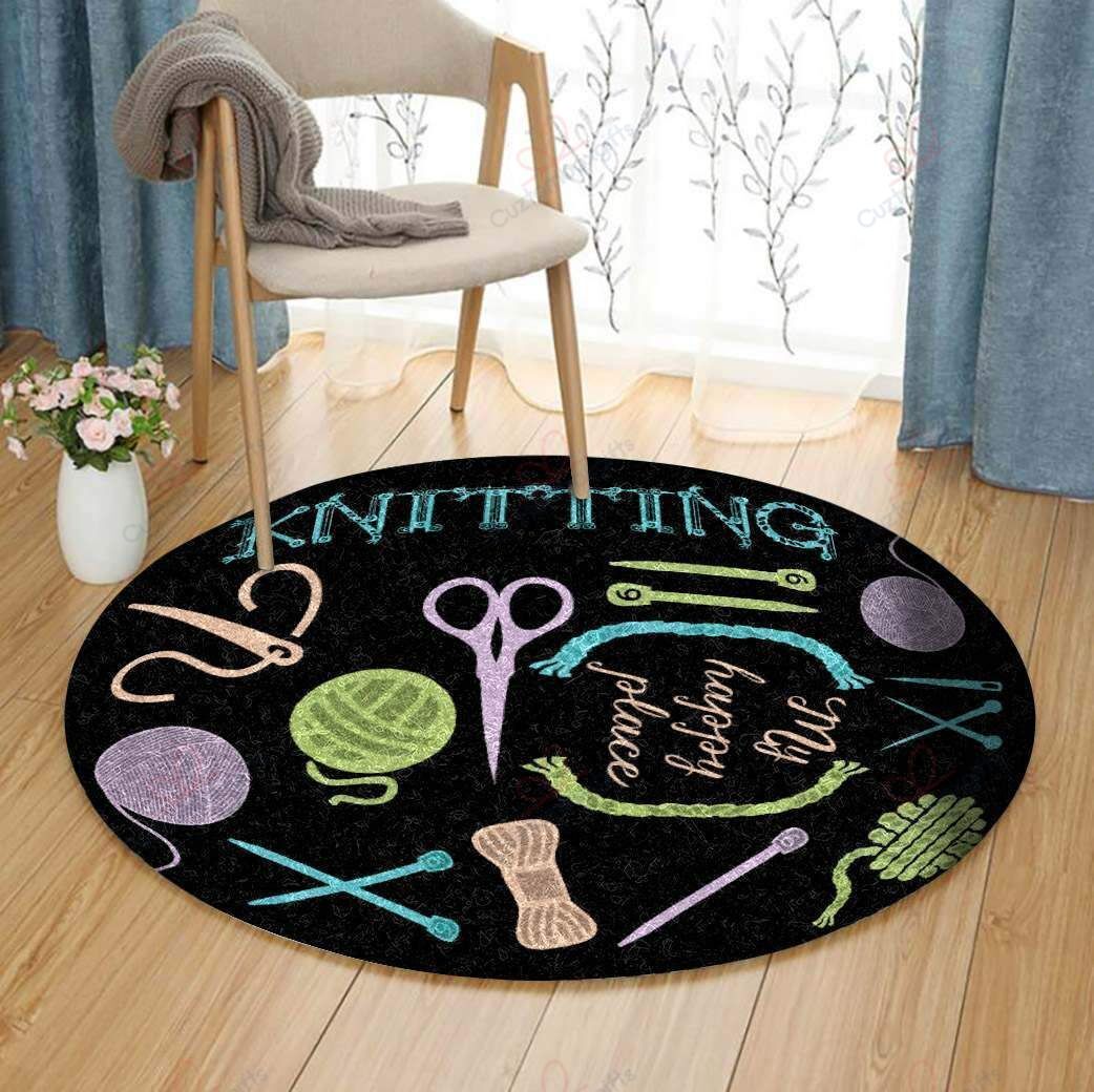 Knitting Round Carpet Floor Rug Living Room Bedroom Decor Round Area Rug Carpet Knitting Round Carpet Floor Rug Living Room Bedroom Decor Round Area Rug Carpet