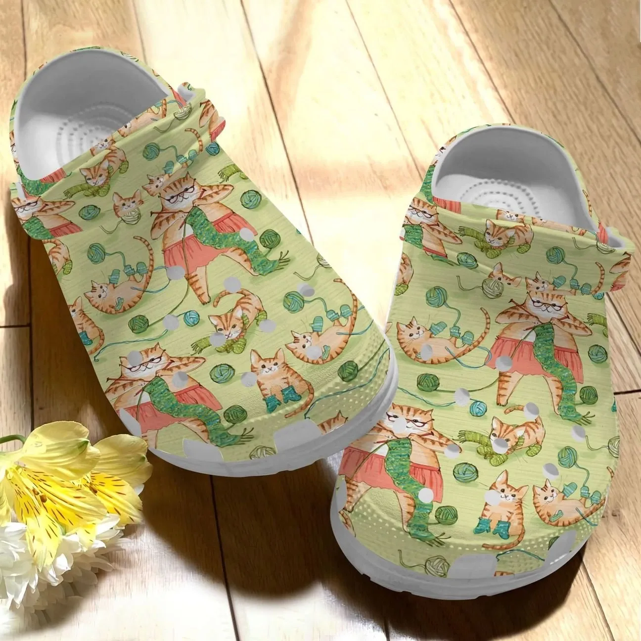 Knitting Personalize Clog Custom Crocs Fashionstyle Comfortable For Women Men Kid Print 3D Cat Knitting Knitting Personalize Clog Custom Crocs Fashionstyle Comfortable For Women Men Kid Print 3D Cat Knitting