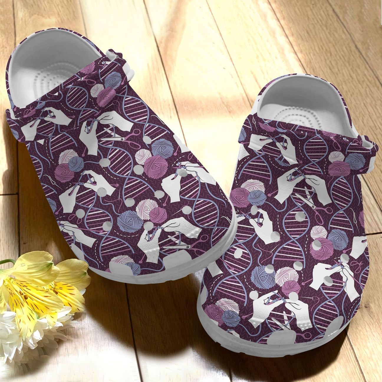 Knitting Personalize Clog Custom Crocs Fashionstyle Comfortable For Women Men Kid Print 3D In My Dna Knitting Personalize Clog Custom Crocs Fashionstyle Comfortable For Women Men Kid Print 3D In My Dna