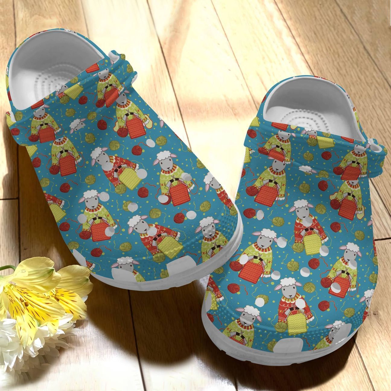 Knitting Personalize Clog Custom Crocs Fashionstyle Comfortable For Women Men Kid Print 3D Whitesole Knitting Sheep Knitting Personalize Clog Custom Crocs Fashionstyle Comfortable For Women Men Kid Print 3D Whitesole Knitting Sheep