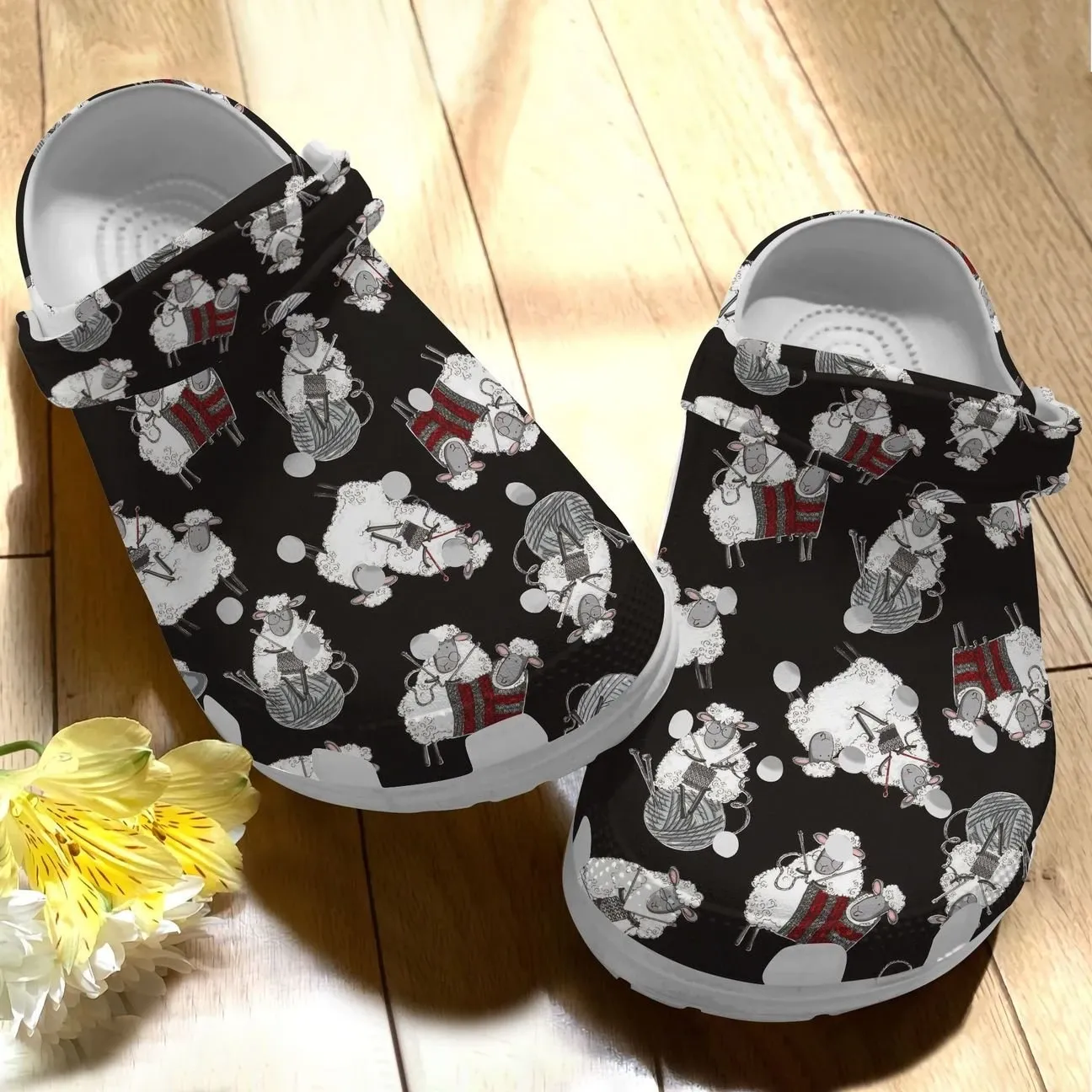Knitting Personalize Clog Custom Crocs Fashionstyle Comfortable For Women Men Kid Print 3D Whitesole Sheep 3 Knitting Personalize Clog Custom Crocs Fashionstyle Comfortable For Women Men Kid Print 3D Whitesole Sheep 3