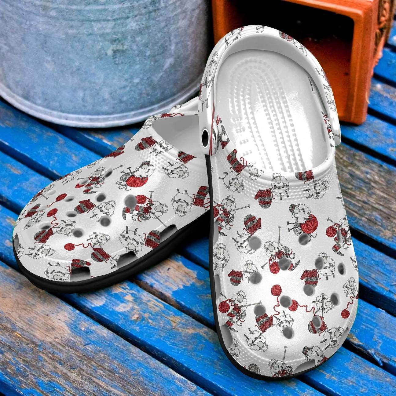 Knitting Personalized Clog Custom Crocs Comfortablefashion Style Comfortable For Women Men Kid Print 3D Knitting Sheep Knitting Personalized Clog Custom Crocs Comfortablefashion Style Comfortable For Women Men Kid Print 3D Knitting Sheep