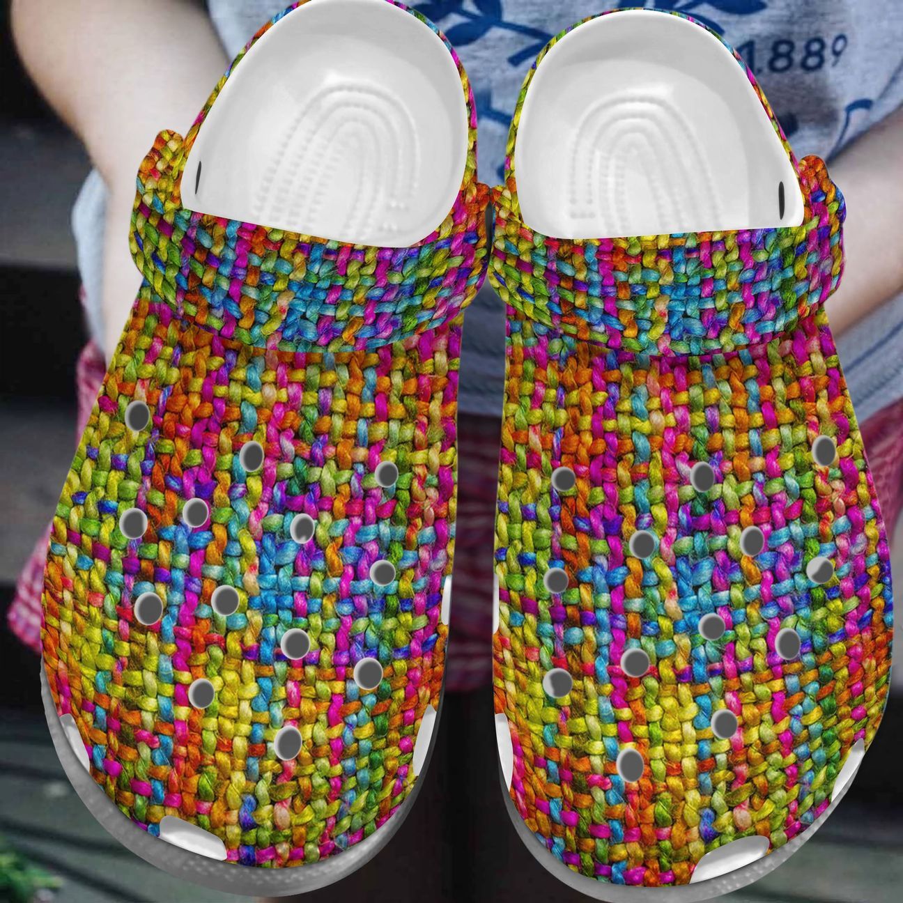 Knitting Personalized Clog Custom Crocs Comfortablefashion Style Comfortable For Women Men Kid Print 3D Knitting Knitting Personalized Clog Custom Crocs Comfortablefashion Style Comfortable For Women Men Kid Print 3D Knitting