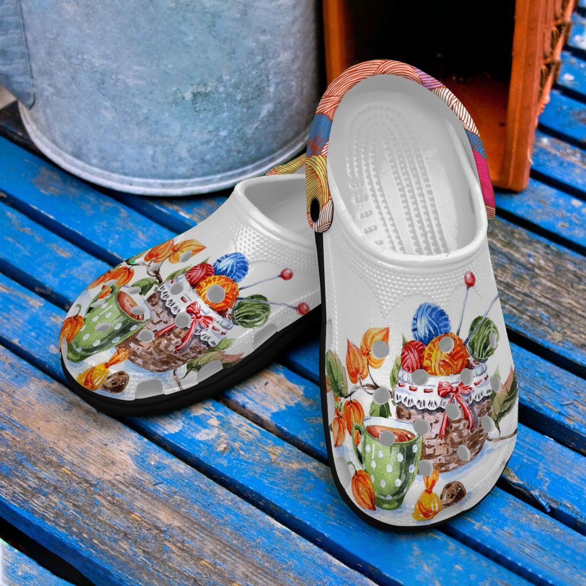 Knitting Personalized Clog Custom Crocs Comfortablefashion Style Comfortable For Women Men Kid Print 3D Yarn Pattern Knitting Personalized Clog Custom Crocs Comfortablefashion Style Comfortable For Women Men Kid Print 3D Yarn Pattern