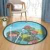 Knitting Yarn Round Carpet Floor Rug Living Room Bedroom Decor Round Area Rug Carpet