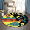 Kokopelli Round Carpet Floor Rug Living Room Bedroom Decor Round Area Rug Carpet