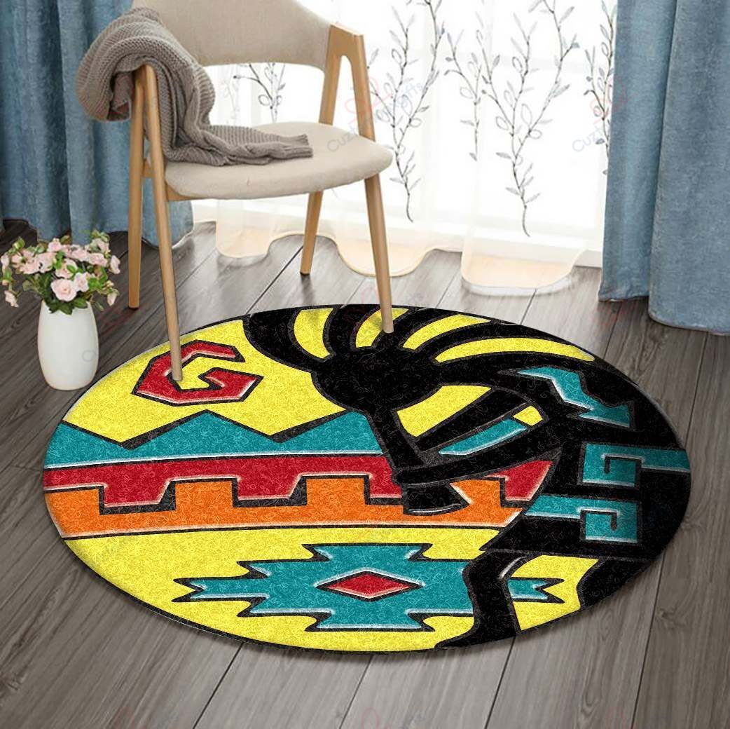 Kokopelli Round Carpet Floor Rug Living Room Bedroom Decor Round Area Rug Carpet Kokopelli Round Carpet Floor Rug Living Room Bedroom Decor Round Area Rug Carpet
