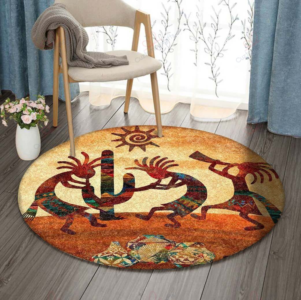 Kokopelli Sunset Native American Round Carpet Floor Rug Living Room Bedroom Decor Round Area Rug Carpet Kokopelli Sunset Native American Round Carpet Floor Rug Living Room Bedroom Decor Round Area Rug Carpet