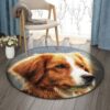 Kooikerhondje Round Carpet Floor Rug Living Room Bedroom Decor Round Area Rug Carpet