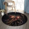 Kraken Round Carpet Floor Rug Living Room Bedroom Decor Round Area Rug Carpet