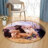 Labrado Round Carpet Floor Rug Living Room Bedroom Decor Round Area Rug Carpet