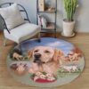 Labrado Just Love Round Carpet Floor Rug Living Room Bedroom Decor Round Area Rug Carpet