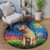 Labrado The Daydream Round Carpet Floor Rug Living Room Bedroom Decor Round Area Rug Carpet